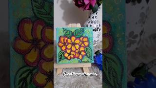 frangipani /কাঠগোলাপ /tutorial #art#amazing #artartist #minicanvaspainting#followers #fyp#painting