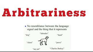 what is arbitrariness  in linguistics|linguistics arbitrariness