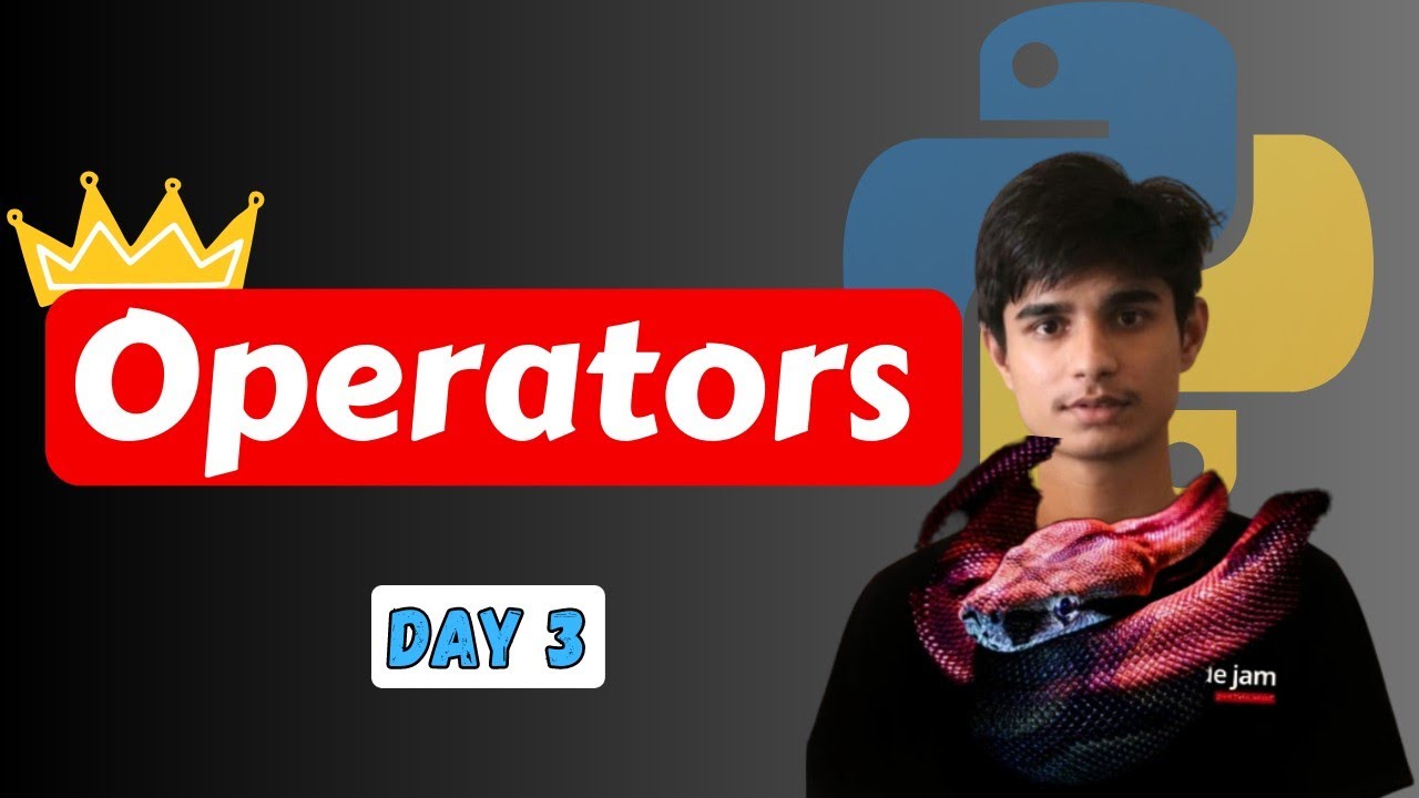 Operators In Python ёяшо Python Tutorial For Beginners ёяфе Youtube