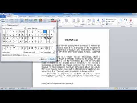 How to Insert Degree Symbol and Other Symbols in Word How to Insert Degree Symbol and Other Symbols in Word
