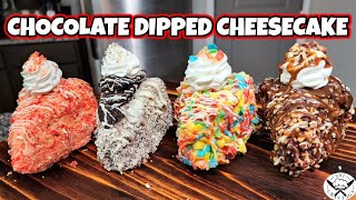 How To Make Chocolate Dipped Cheesecake Slices 4 Ways