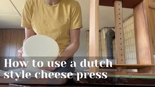 How To Use A Dutch Style Cheese Press/ Quick and Simple Video