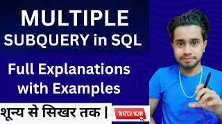 Multiple Row Subquery in SQL | Multiple row Subquery with examples | Types of Subquery | Triloki SQL
