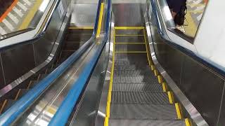 JR豊田駅中央線３番線４番線下りエスカレーター三菱Toyota station chuo line Escalator MITSUBISHI