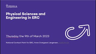 Webinar: Physical Sciences and Engineering in ERC