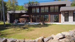 $1.4 Million, Luxury Contemporary Home with scenic views in Quebec Canada.#luxuryhouses #quebechomes