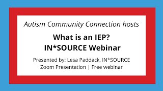 What is an IEP Webinar 2024