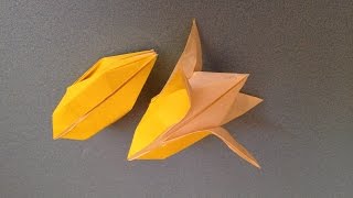 折り紙Origami バナナ 立体 簡単な折り方