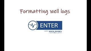 Format well logs