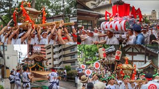 令和5年　茨木市　茨木神社夏祭り　本宮　太鼓・神輿　宮入り