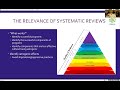 Methodology workshop: From systematic evidence reviews to evidence-based practice