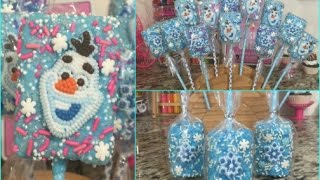 FROZEN Olaf Rice Crispy Treat Pops(How To)