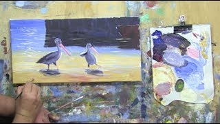 Learn To Paint TV E42 "Noosa River Pelicans" Acrylic Painting Tutorial For Beginners