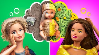 Rich Mom vs Broke Mom / 10 Barbie DIYs