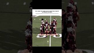 SPELLING OUT WORDS WITH POM POMS ON THE FIELD 📣✨|| #eva #cheer #stunt #football #Shortviral