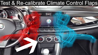 Alfa Giulietta Climate Control Test, Flap Actuator Test, Motor Re-calibration