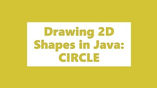 Drawing a CIRCLE using JavaFx | Shapes in Java