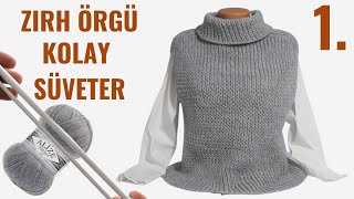 Very Easy and Beautiful Turtleneck Sweater Model (up to size 36-52) / Part 1