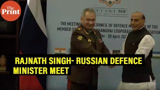 Defence Minister Rajnath Singh meets his Russian counterpart Sergei Shoigu
