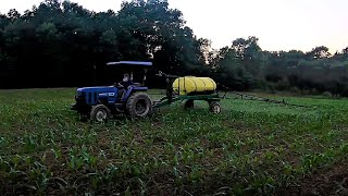 Spraying Corn with the Landtrac 450 and a Borrowed Sprayer