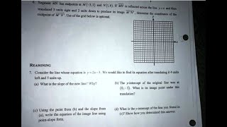 [Math] Segment has endpoints at M 3,2 and N1,6  If    is reflected across the line y=x and then