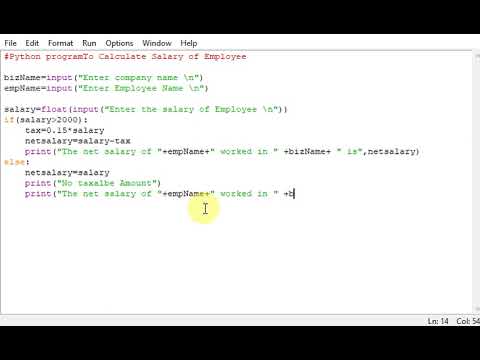 Python Program To Calculate Salary Of Employee - YouTube