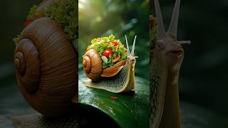 Snail X Salad Tasty Fusion 🥗🐌😍 #fusion #hybrid #animalfusion #viralshort #fypシ゚ #hybridcreatures