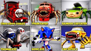 CURSED THOMAS Vs CHOO CHOO CHARLES! What if I BECOME TRAIN EATERS, SONIC.EXE in BARRY'S PRISON RUN!