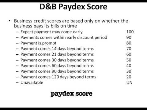 Dun & Bradstreet Business Credit Scoring - YouTube