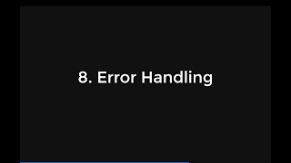 8 Python Crash Course: Error Handling