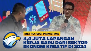 Sandiaga Targetkan 4,4 Juta Lapangan Kerja Baru dari Sektor Ekonomi Kreatif di 2024