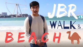 Visiting JBR The Walk & Jumeirah Beach! (Best Beach in Dubai!)