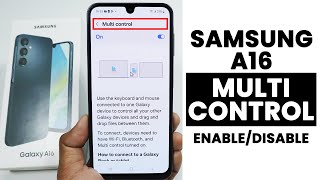 How to Enable Multi Control In Samsung A16 | Multi Control Settings