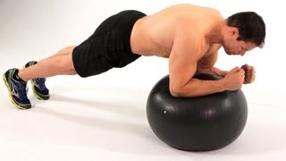 How to Do Front Plank on Exercise Ball | Ab Workout