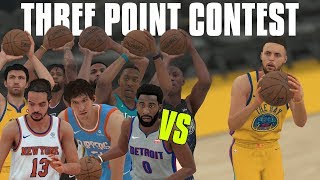 Can the 10 Worst Three Point Shooters Combined Beat Stephen Curry In A Three Point Contest? NBA 2K18
