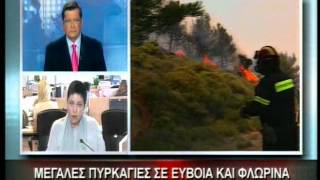 28.8.12-Μεγάλες πυρκαγιές σε Εύβοια \u0026 Φλώρινα