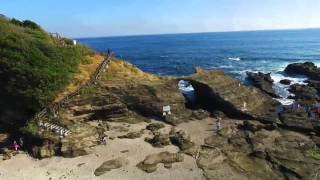 城ヶ島 馬の背洞門(空撮)