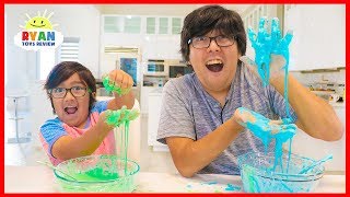 How to Make OOBLEK! DIY Slime at Home with Ryan!!!