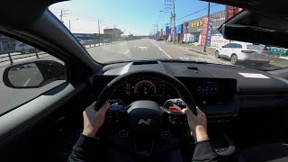 현대 아이오닉 5N 1인칭 주행 \u0026 기능 살펴보기 (2024 Hyundai Ioniq 5 N POV Test Drive)