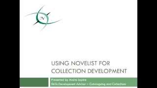 Using Novelist for Collection Development