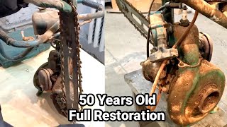 Restoring an old chainsaw from the 1970s - ASMR Full Restoration