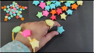 Origami Lucky Star Tutorial| 3D Star|Easy Paper Star Crafting Idea#youtubevideo