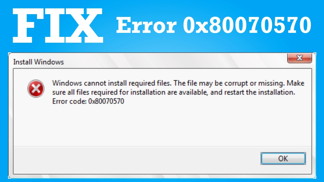 ¿Qué Pasa Con La Reparación Del Error 0x80070570? – Dos Crowd