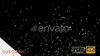 Golden Confetti Party Popper Explosions | Motion Graphics - Envato elements