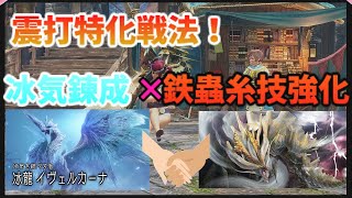 【モンハンライズ：サンブレイク】　震打特化戦法！　冰気錬成と鉄蟲糸技強化で最強の震打を放ちたい。