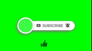 New subscribe button and bell icon green screen | green screen subscribe button | Amlufx