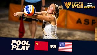 Xue/X. Y. Xia vs. Cannon/Kraft - Pool Play Highlights | Doha Finals 2024 #BeachProTour