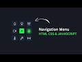 Creative Navigation Menu Using HTML CSS & JavaScript | Menu With Hover Effects