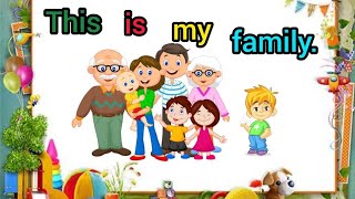 Learn Family Members with name|My Family member Name|Home Based Kids Study