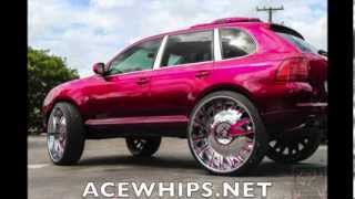 AceWhips.NET- Lil-Meech's Candy Pink Porsche Cayenne on 32\